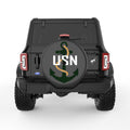 USN ANCHOR BLACK CARBON FIBER TIRE COVER