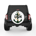 USN ANCHOR WHITE TIRE COVER