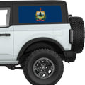 VERMONT STATE FLAG QUARTER WINDOW DECAL FITS 2021+ FORD BRONCO 2 DOOR HARD TOP