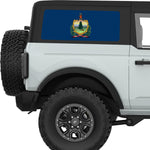 VERMONT STATE FLAG QUARTER WINDOW DECAL FITS 2021+ FORD BRONCO 2 DOOR HARD TOP