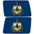 VERMONT STATE FLAG QUARTER WINDOW DRIVER & PASSENGER DECALS