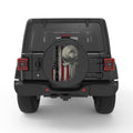 VETERAN SKULL AND GUNS PEARL  WHITE CARBON FIBER TIRE COVER