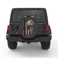VETERAN SKULL AND GUNS BLACK CARBON FIBER TIRE COVER