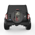 VETERAN SKULL AND GUNS BLACK CARBON FIBER TIRE COVER