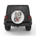 VETERAN SKULL AND GUNS BLACK TIRE COVER