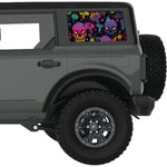 VIBRANT PSYCHEDELIC MUSHROOMS QUARTER WINDOW DECAL FITS 2021+ FORD BRONCO 4 DOOR HARD TOP