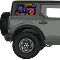 VIBRANT PSYCHEDELIC MUSHROOMS QUARTER WINDOW DECAL FITS 2021+ FORD BRONCO 4 DOOR HARD TOP