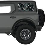 VINTAGE HALLOWEEN PATTERN QUARTER WINDOW DECAL FITS 2021+ FORD BRONCO 4 DOOR HARD TOP
