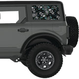 VINTAGE HALLOWEEN PATTERN QUARTER WINDOW DECAL FITS 2021+ FORD BRONCO 4 DOOR HARD TOP