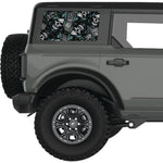 VINTAGE HALLOWEEN PATTERN QUARTER WINDOW DECAL FITS 2021+ FORD BRONCO 4 DOOR HARD TOP