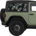 VINTAGE HALLOWEEN PATTERN QUARTER WINDOW DECAL FITS 2011-2018 JEEP WRANGLER 2 DOOR HARD TOP JK