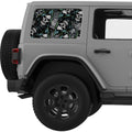 VINTAGE HALLOWEEN PATTERN QUARTER WINDOW DECAL FITS 2011-2018 JEEP WRANGLER 4 DOOR HARD TOP JKU