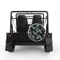 VINTAGE HALLOWEEN PATTERN SILVER CARBON FIBER TIRE COVER FOR MOKE