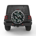 VINTAGE HALLOWEEN PATTERN SILVER CARBON FIBER TIRE COVER