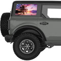 VIOLET SUNRISE QUARTER WINDOW DECAL FITS 2021+ FORD BRONCO 4 DOOR HARD TOP