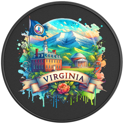 VIRGINIA BLACK CARBON FIBER TIRE COVER