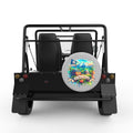 VIRGINIA SILVER CARBON FIBER TIRE COVER FOR MOKE