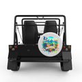 VIRGINIA WHITE CARBON FIBER TIRE COVER FOR MOKE