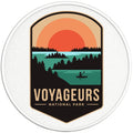 VOYAGEURS PEARL  WHITE CARBON FIBER TIRE COVER