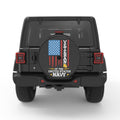 VETERAN OF THE UNITED STATES NAVY BLACK CARBON FIBER TIRE COVER