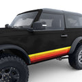 VINTAGE RETRO SIDE STRIPES BODY GRAPHIC DECAL FITS 2021+ FORD BRONCO 2 DOOR