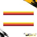 VINTAGE RETRO SIDE STRIPES SIDE GRAPHIC DRIVER & PASSENGER DECALS