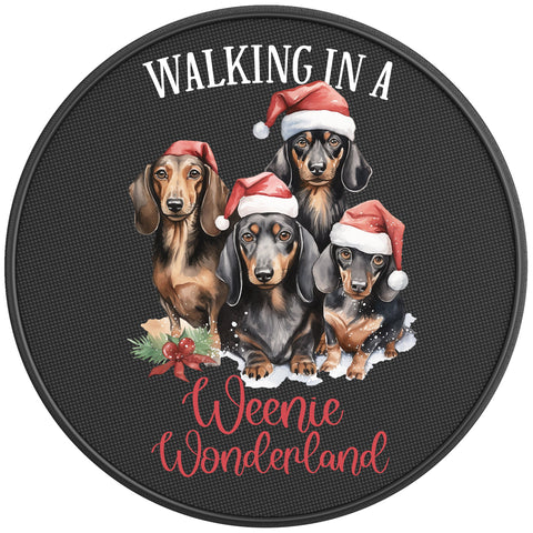 WALKING IN A WEENIE WONDERLAND PEARL  WHITE CARBON FIBER TIRE COVER