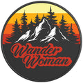 WANDER WOMAN PEARL  WHITE CARBON FIBER TIRE COVER