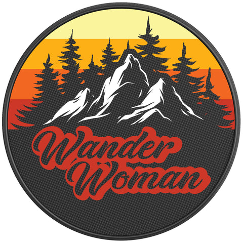 WANDER WOMAN PEARL  WHITE CARBON FIBER TIRE COVER