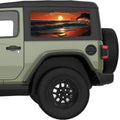 WARM SEA SUNSET QUARTER WINDOW DECAL FITS 2018+ JEEP WRANGLER 2 DOOR HARD TOP JL