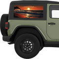 WARM SEA SUNSET QUARTER WINDOW DECAL FITS 2011-2018 JEEP WRANGLER 2 DOOR HARD TOP JK
