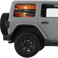 WARM SEA SUNSET QUARTER WINDOW DECAL FITS 2011-2018 JEEP WRANGLER 4 DOOR HARD TOP JKU
