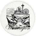 WASHINGTON COMPILATION PEARL  WHITE CARBON FIBER TIRE COVER
