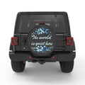 WATERCOLOUR QUOTE FLOWER PEARL  WHITE CARBON FIBER TIRE COVER