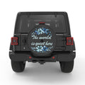 WATERCOLOUR QUOTE FLOWER BLACK CARBON FIBER TIRE COVER