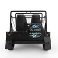 WATERCOLOUR QUOTE FLOWER BLACK TIRE COVER FOR MOKE