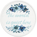 WATERCOLOUR QUOTE FLOWER PEARL  WHITE CARBON FIBER TIRE COVER