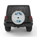 WATERCOLOUR QUOTE FLOWER WHITE TIRE COVER