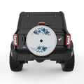 WATERCOLOUR QUOTE FLOWER SILVER CARBON FIBER TIRE COVER