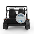 WATERCOLOUR QUOTE FLOWER SILVER CARBON FIBER TIRE COVER FOR MOKE