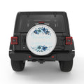 WATERCOLOUR QUOTE FLOWER BLACK TIRE COVER