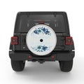 WATERCOLOUR QUOTE FLOWER SILVER CARBON FIBER TIRE COVER