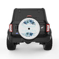 WATERCOLOUR QUOTE FLOWER PEARL  WHITE CARBON FIBER TIRE COVER