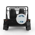 WATERCOLOUR QUOTE FLOWER WHITE CARBON FIBER TIRE COVER FOR MOKE