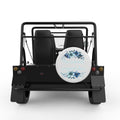 WATERCOLOUR QUOTE FLOWER WHITE TIRE COVER FOR MOKE