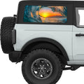 WAVE SUNSET QUARTER WINDOW DECAL FITS 2021+ FORD BRONCO 2 DOOR HARD TOP