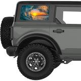 WAVE SUNSET QUARTER WINDOW DECAL FITS 2021+ FORD BRONCO 4 DOOR HARD TOP