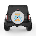 WEEKEND FORCAST SILVER CARBON FIBER TIRE COVER