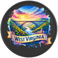 WEST VIRGINIA BLACK CARBON FIBER TIRE COVER