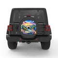 WEST VIRGINIA BLACK CARBON FIBER TIRE COVER